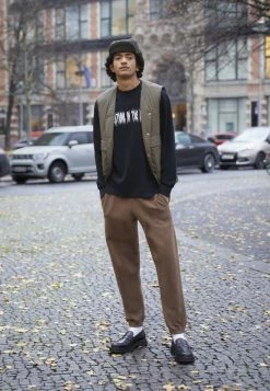 Han Kjøbenhavn BOXY TEE LONG SLEEVE - Long Sleeved Top - Faded Black