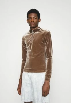 Han Kjøbenhavn HALF ZIP SHARP LONG SLEEVE - Sweatshirt - Brown