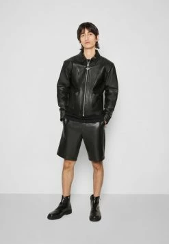 Han Kjøbenhavn CROPPED JACKET - Leather Jacket - Black -Han Kjøbenhavn Shop 0d3c4dc9d9584516aedb95643602ef99