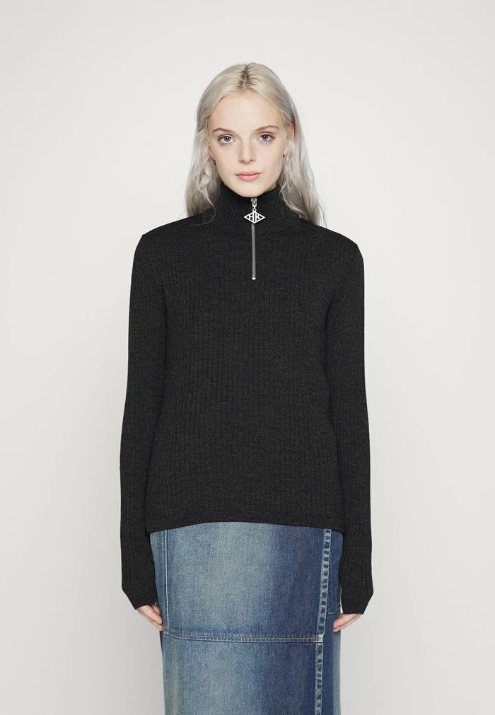 HALF ZIP - Jumper - black Han Kjøbenhavn HALF ZIP - Jumper - Black -Han Kjøbenhavn Shop 19a961b257e447c3842ded1c1a29223a