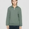 Han Kjøbenhavn HALF ZIP - Sweatshirt - Dusty Green/silver -Han Kjøbenhavn Shop 1c56d567f745446cbebccfe6c783c729