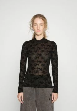 Han Kjøbenhavn MONOGRAM TURTLENECK - Long Sleeved Top - Black