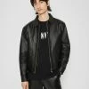 Han Kjøbenhavn CROPPED JACKET - Leather Jacket - Black -Han Kjøbenhavn Shop 2d017af1287847a48f5f6121d0e5859b