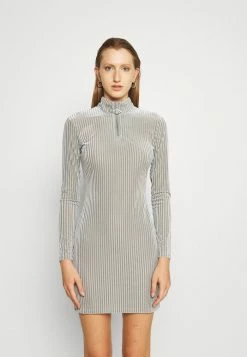 Han Kjøbenhavn HALF ZIP DRESS - Shift Dress - Silver