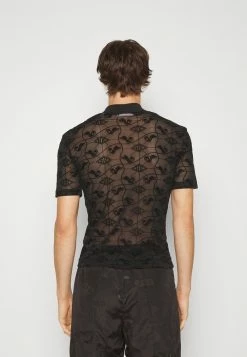 Han Kjøbenhavn MONOGRAM TURTLENECK SHORT SLEEVE - Print T-shirt - Black -Han Kjøbenhavn Shop 2e7fe277f2f343dd96a874e01a58c878