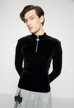 Han Kjøbenhavn HALF ZIP SHARP LONG SLEEVE - Long Sleeved Top - Black -Han Kjøbenhavn Shop 30ca45d7572c4b17862d6a2cef7a4856