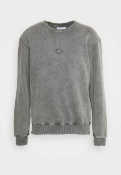 Han Kjøbenhavn DISTRESSED CREWNECK DIAMOND - Sweatshirt - Dark Grey -Han Kjøbenhavn Shop 3aa14b52fab1454599874a8a8256599b