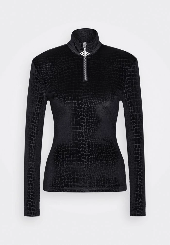 HALF ZIP SHARP LONG SLEEVE - Long sleeved top - black Han Kjøbenhavn HALF ZIP SHARP LONG SLEEVE - Long Sleeved Top - Black -Han Kjøbenhavn Shop 3df2cd582c444dd8b8f4b852d72800a4