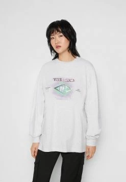 Han Kjøbenhavn BOXY LONG SLEEVE - Long Sleeved Top - Light Grey Galaxy