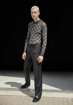 Han Kjøbenhavn PLEATED SUIT TROUSERS UNISEX - Trousers - Black