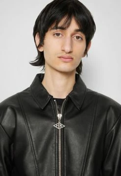 Han Kjøbenhavn CROPPED JACKET - Leather Jacket - Black -Han Kjøbenhavn Shop 44e5469246d9426d8f52efdcfd58308b