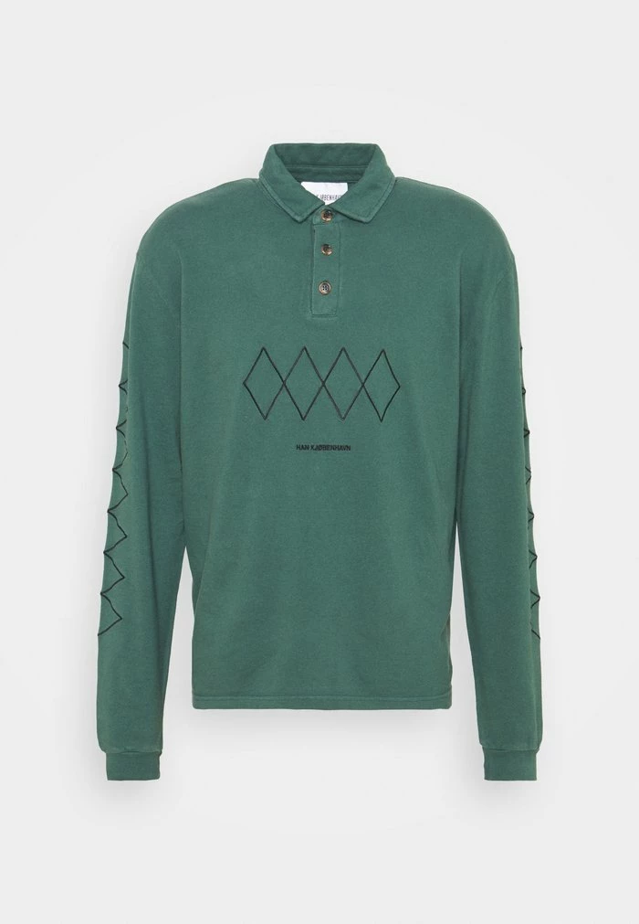 SHIRT LONG SLEEVE - Polo shirt - dusty green Han Kjøbenhavn SHIRT LONG SLEEVE - Polo Shirt - Dusty Green -Han Kjøbenhavn Shop 487acfade8b44f3889ac311d7b492c1b