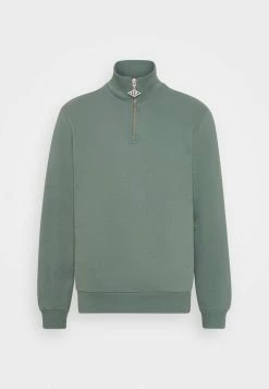 Han Kjøbenhavn HALF ZIP - Sweatshirt - Dusty Green/silver -Han Kjøbenhavn Shop 4885f9ac5cde4fd0bdd25847c523767c