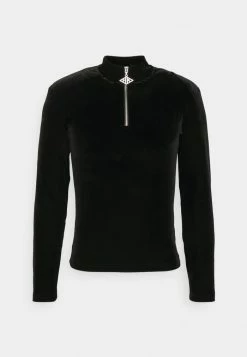 Han Kjøbenhavn HALF ZIP SHARP LONG SLEEVE - Long Sleeved Top - Black -Han Kjøbenhavn Shop 5337d135478d48048f9a6dfeef7aa05f