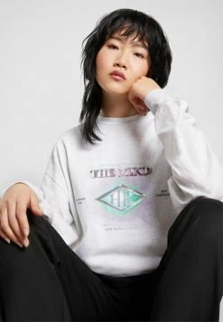 Han Kjøbenhavn BOXY LONG SLEEVE - Long Sleeved Top - Light Grey Galaxy -Han Kjøbenhavn Shop 58ebc32d29344867b527667141c65705