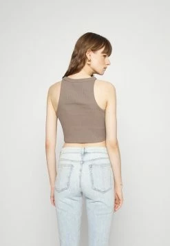 Han Kjøbenhavn CROPPED RACER - Top - Brown -Han Kjøbenhavn Shop 5cea15fa4c414f929c653da146d4aa3f