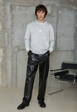 Han Kjøbenhavn BOXY LONG SLEEVE - Long Sleeved Top - Black Bleached