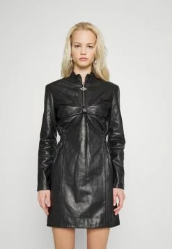 Han Kjøbenhavn HALF ZIP TUCK DRESS - Day Dress - Black