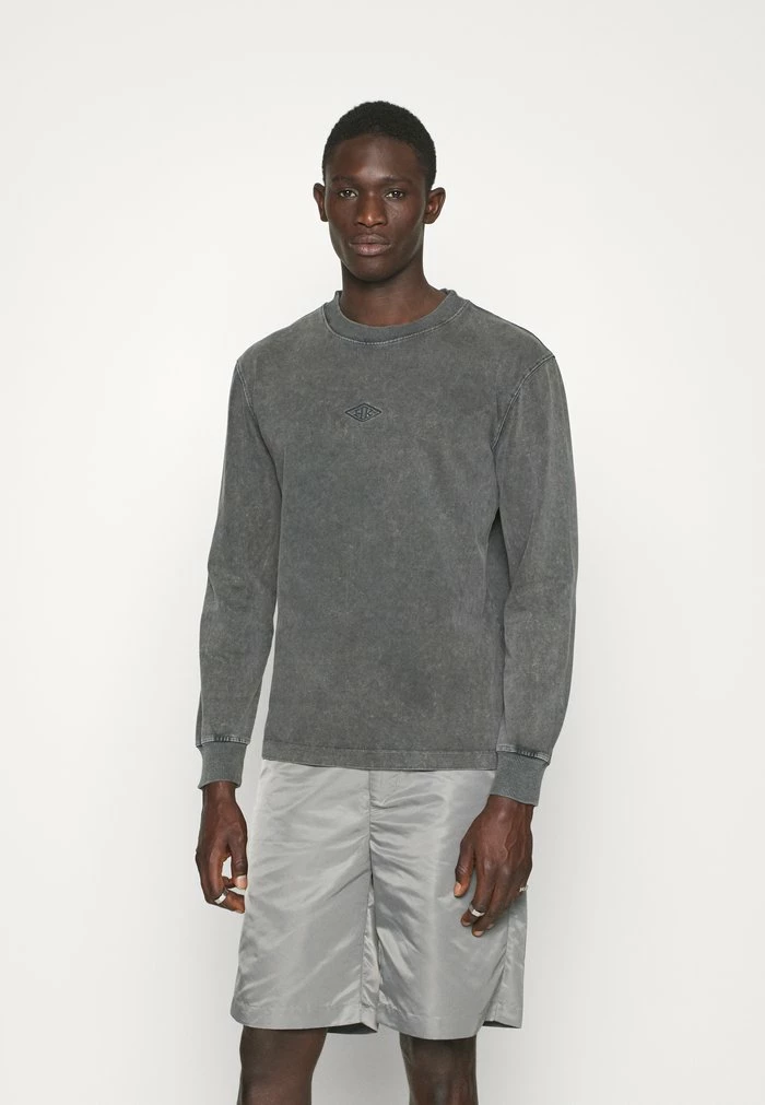 Han Kjøbenhavn DISTRESSED TEE LONG SLEEVE DIAMOND - Sweatshirt - Dark Grey 6 Han Kjøbenhavn DISTRESSED TEE LONG SLEEVE DIAMOND - Sweatshirt - Dark Grey - Image 4