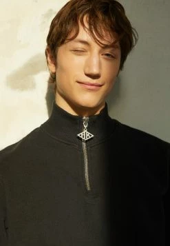 Han Kjøbenhavn HALF ZIP - Sweatshirt - Faded Black -Han Kjøbenhavn Shop 7b6ec4a878074d019aab9770f457e8ce