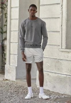 Han Kjøbenhavn DISTRESSED CREWNECK DIAMOND - Sweatshirt - Dark Grey