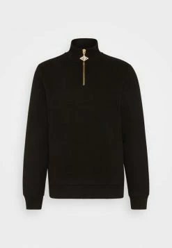 Han Kjøbenhavn HALF ZIP - Sweatshirt - Black/gold -Han Kjøbenhavn Shop 805f8545d9f649b884d0138f2749f0a6