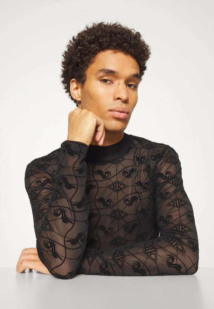 MONOGRAM TURTLENECK LONG SLEEVE - Long sleeved top - black Han Kjøbenhavn MONOGRAM TURTLENECK LONG SLEEVE - Long Sleeved Top - Black -Han Kjøbenhavn Shop 8adc9fb56f5346f28bfdb4fa6ef85462