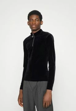 Han Kjøbenhavn HALF ZIP SHARP LONG SLEEVE - Sweatshirt - Black
