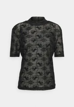 Han Kjøbenhavn MONOGRAM TURTLENECK SHORT SLEEVE - Print T-shirt - Black -Han Kjøbenhavn Shop 9d5ddd42fef64562b8911f681270bd1d