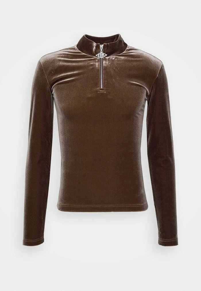 HALF ZIP SHARP LONG SLEEVE - Sweatshirt - brown Han Kjøbenhavn HALF ZIP SHARP LONG SLEEVE - Sweatshirt - Brown -Han Kjøbenhavn Shop a716fb26a8c540298bad44ac0f2d3959