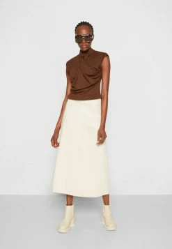 Han Kjøbenhavn DRAPE - Top - Brown -Han Kjøbenhavn Shop b43da608d6554e08bc4d2a27e3ebfbec