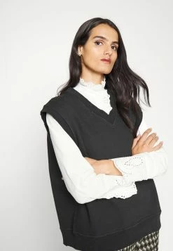 Han Kjøbenhavn DISTRESSED VEST - Sweatshirt - Distressed Black -Han Kjøbenhavn Shop bb5403775fb943d9a8b795adc26663cd