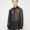 Han Kjøbenhavn GATHER CUFF SHIRT - Shirt - Black -Han Kjøbenhavn Shop c2362ebd8a9d4cbcb47b3c13018417a5