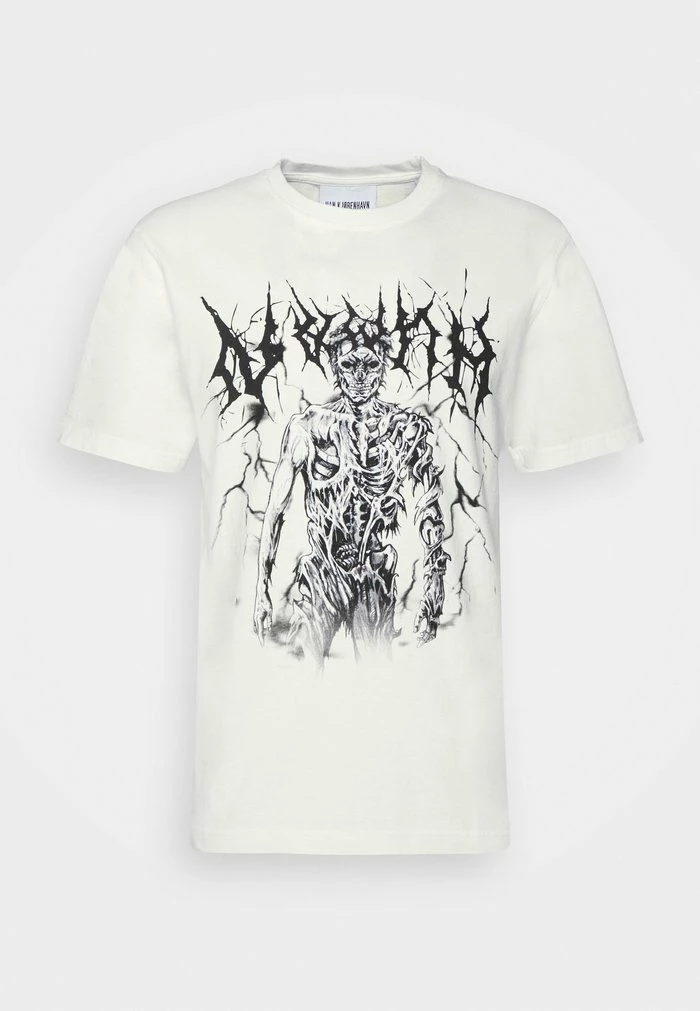 ARTWORK TEE SHORT SLEEVE - Print T-shirt - off white Han Kjøbenhavn ARTWORK TEE SHORT SLEEVE - Print T-shirt - Off White -Han Kjøbenhavn Shop c44e6e42666e4b999623cd0ab257b440