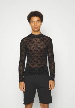 Han Kjøbenhavn MONOGRAM TURTLENECK LONG SLEEVE - Long Sleeved Top - Black
