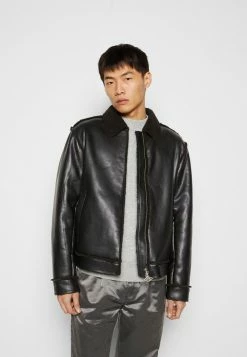Han Kjøbenhavn BOXED JACKET - Faux Leather Jacket - Black -Han Kjøbenhavn Shop e518d028b4e64af6bd0e6d61a90aaeea