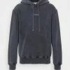 Han Kjøbenhavn DISTRESSED HOODIE LOGO - Sweatshirt - Distressed Dark Grey -Han Kjøbenhavn Shop f11dbaec35c64053af758e66e0ee068b