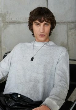 Han Kjøbenhavn BOXY LONG SLEEVE - Long Sleeved Top - Black Bleached -Han Kjøbenhavn Shop f2f3b7494f04465f84e4ba3217bddf7f